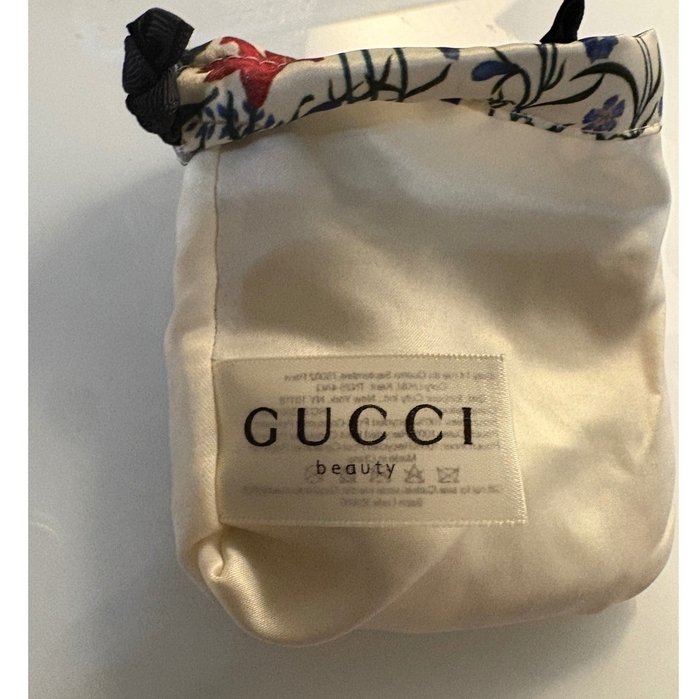 Gucci Beauty MGL GWP Scrunchies 3 Piece Set Floral Print Satin Drawstring Pouch - Picture 5 of 7